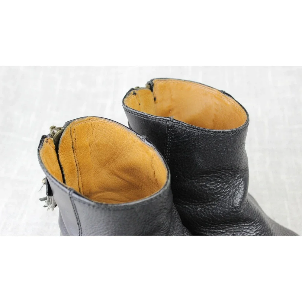 Madewell Hayes Black Leather Ankle Boots B2064 Size 7 Dead Stock Discontinued